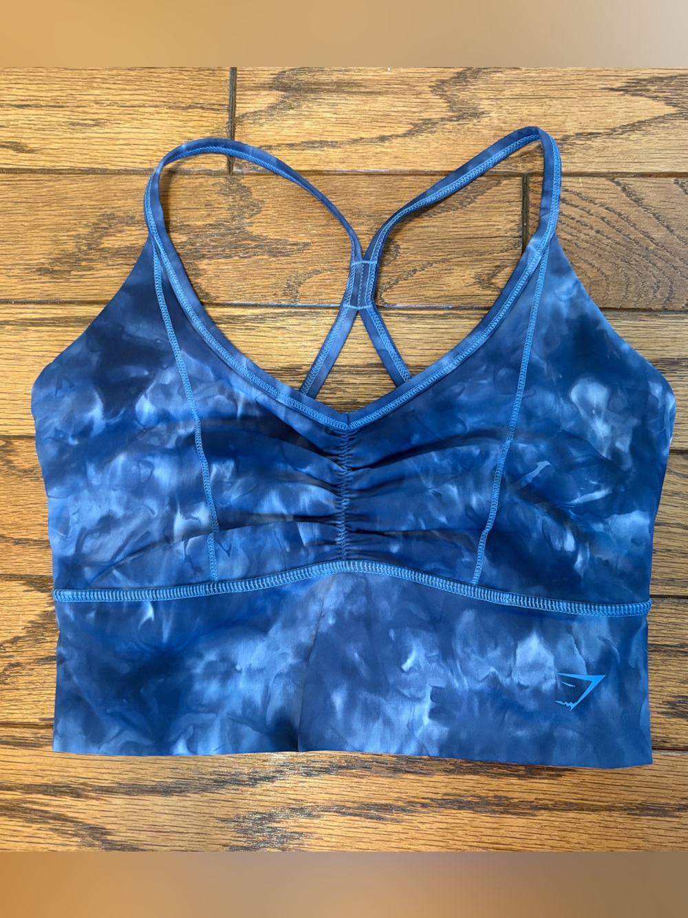 Gymshark Navy Blue Tie-Dye One-Sports Bra
